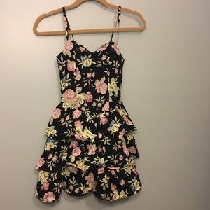 Black floral dress